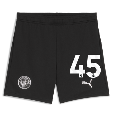 Kids' Manchester City Football Shorts 2025/26 with #45