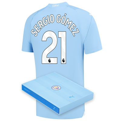 Manchester City Authentic Home Jersey 2023/24 with SERGIO GÓMEZ 21 printing in Gift Box
