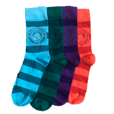 Set de regalo de 4 pares de calcetines del Manchester City