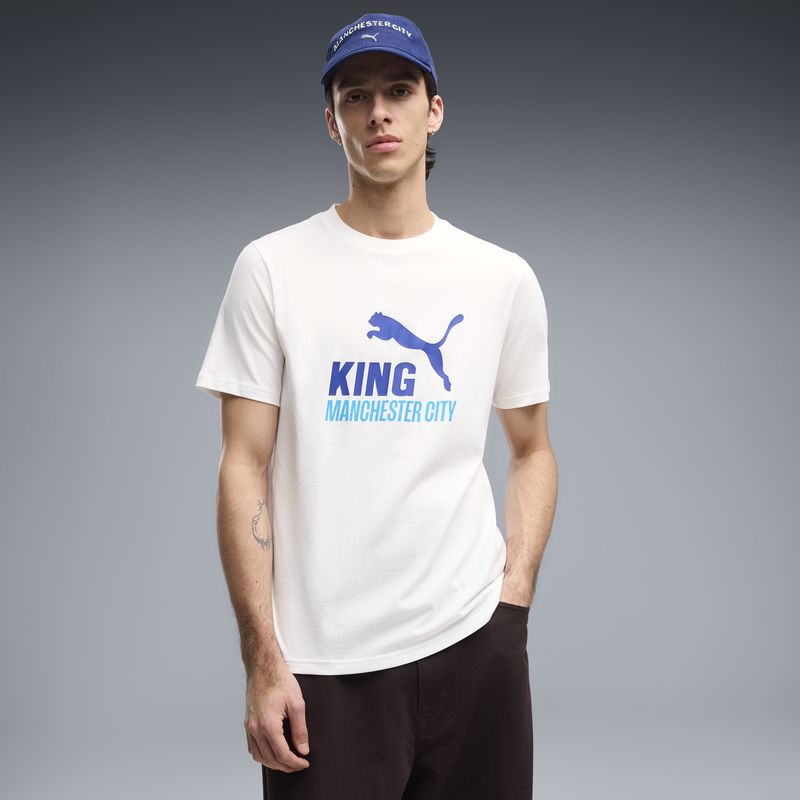 MCFC LW KING LOGO TEE - PUMA White-Speedy Blue