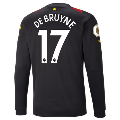 Manchester City Away Jersey 2022/23 long sleeve with DE BRUYNE 17 printing