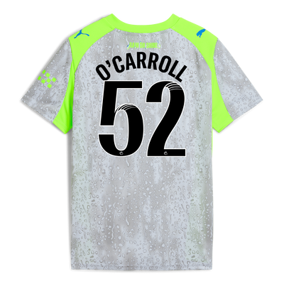 Camiseta Manchester City Tercera para niños 2025/26 con estampado de O'CARROL 52 Printing
