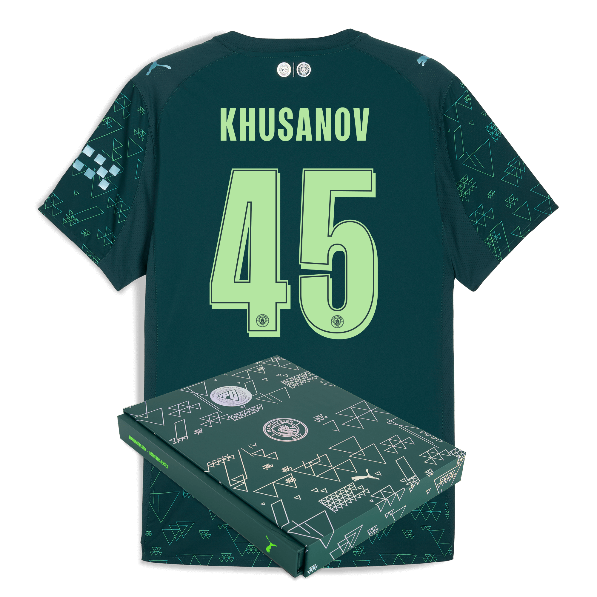 マンチェスター・シティ クサノフ　ユニフォームKHUSANOV 45番 シャツ マンチェスター・シティ クサノフ ユニフォームKHUSANOV 45番 シャツ