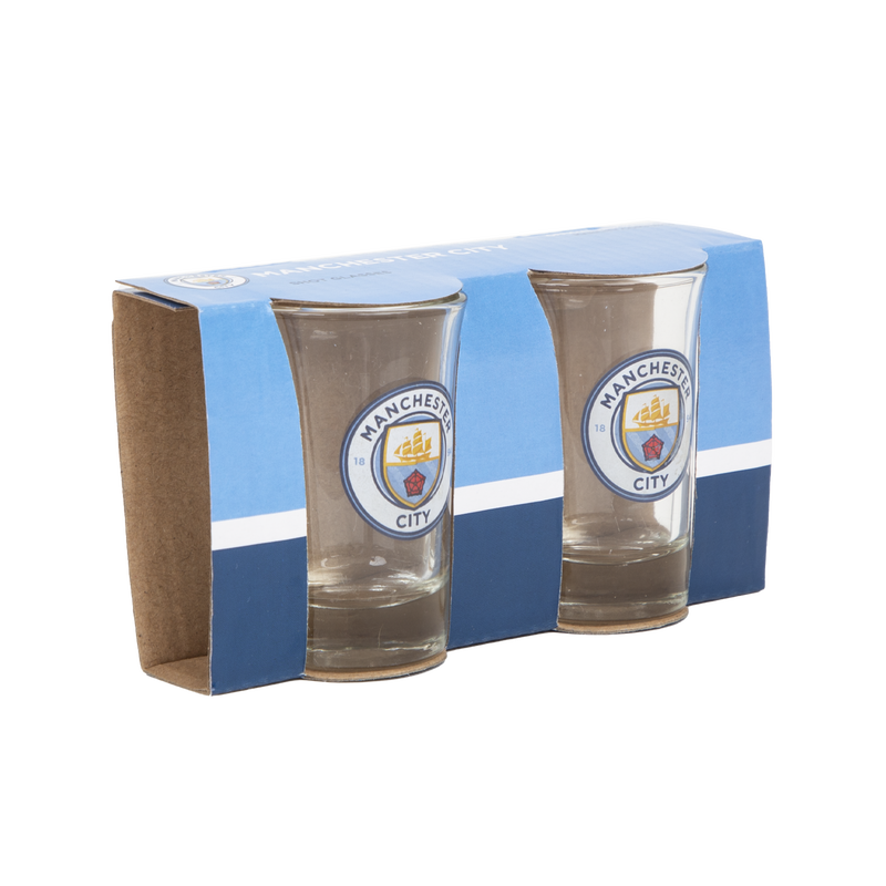MCFC FW 2 PACK SHOT GLASS - transparent