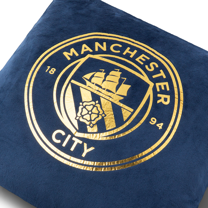 MCFC FW FOIL CREST CUSHION - navy
