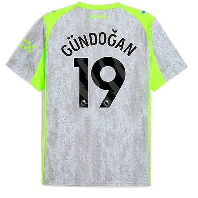 Camiseta Manchester City Tercera 2025/26 con estampado de GÜNDOĞAN 19 Printing