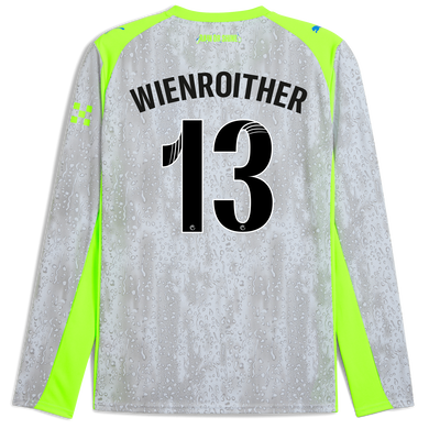 Manchester City Third Jersey 2025/26 Long Sleeve With WIENROITHER 13 Printing