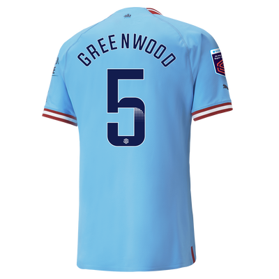 Manchester City Authentic Home Jersey 22/23 with GREENWOOD 5 printing in Gift Box