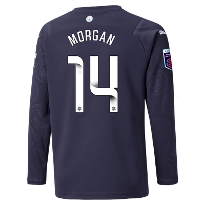 Kids Manchester City 3rd Shirt Long Sleeve 21/22 with Esme Morgan printing