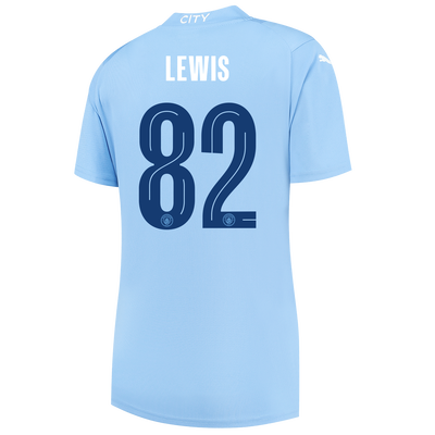 Women's Manchester City Home Jersey 2023/24 with LEWIS 82 printing