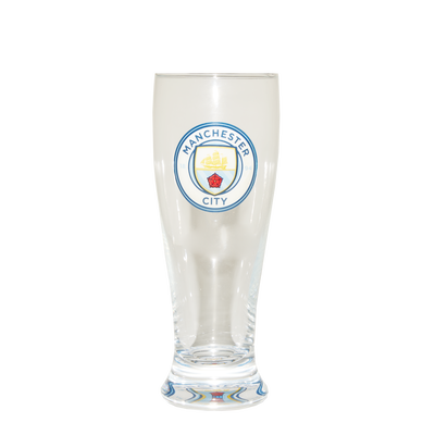 Bicchiere da birra con stemma del Manchester City