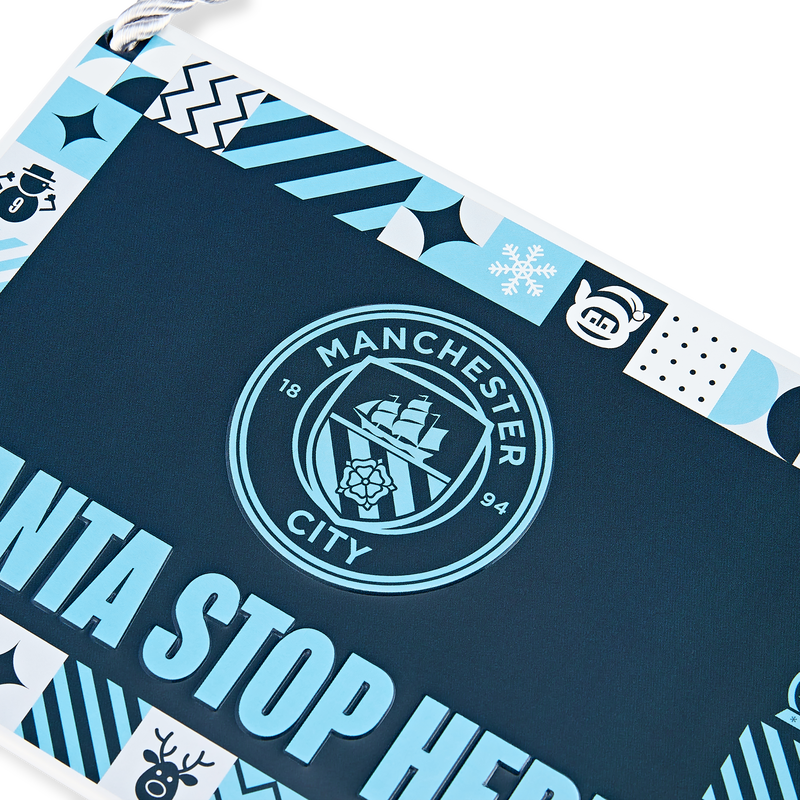 MCFC SANTA STOP HERE SIGN - navy