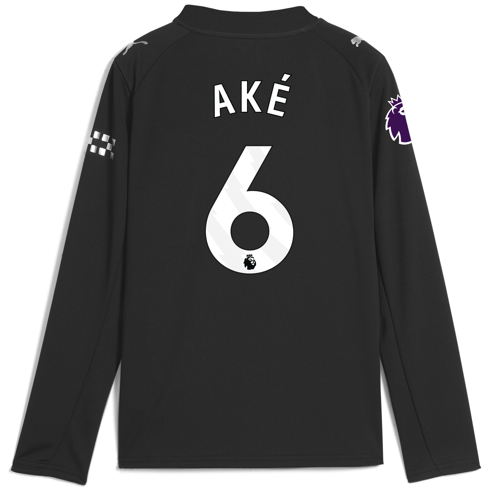 Kids' Manchester City Away Jersey 2025/26 Long Sleeve With AKÉ