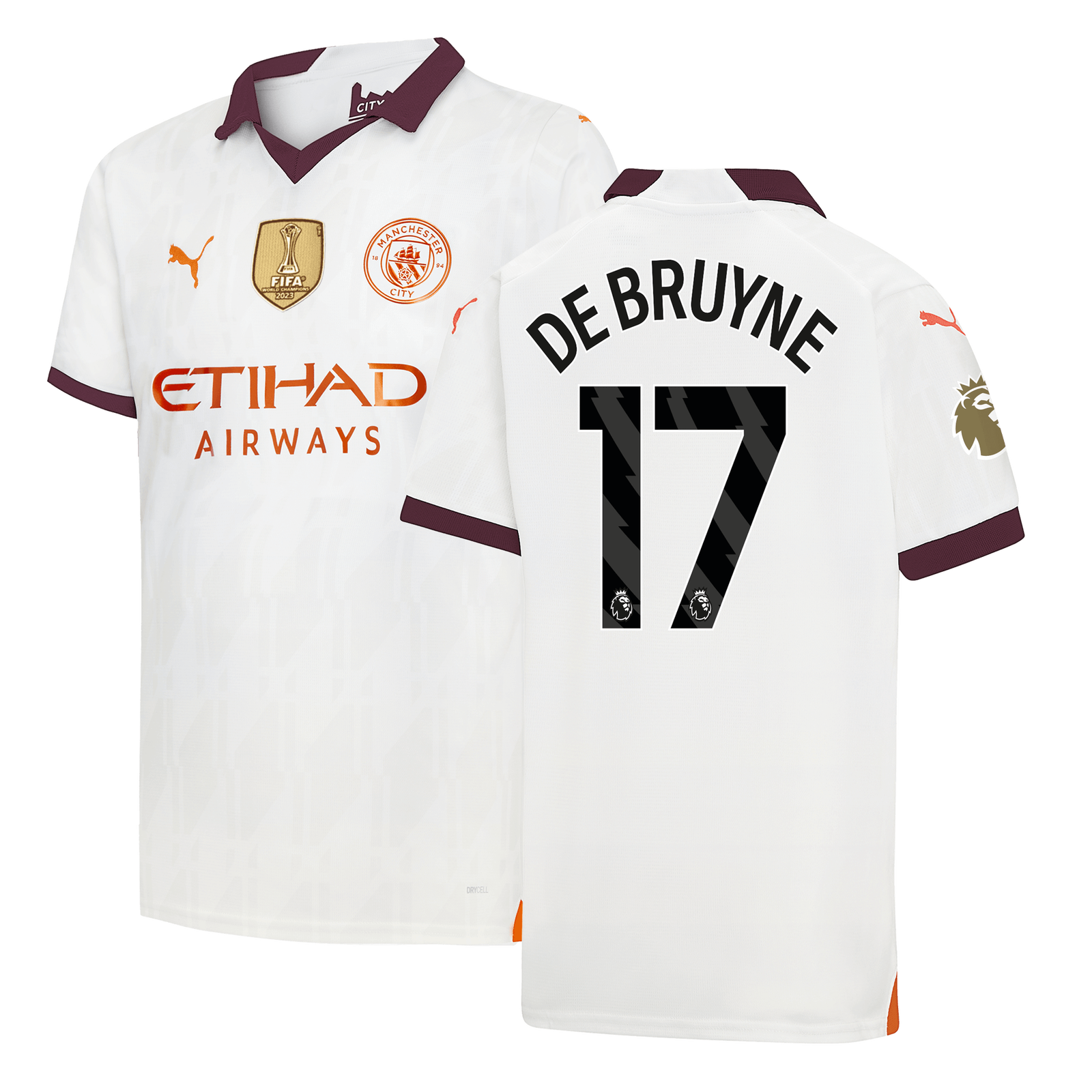 Manchester City Auswärtstrikot Kinder 2023/24 - Offizielles Fußballshirt In Weiß