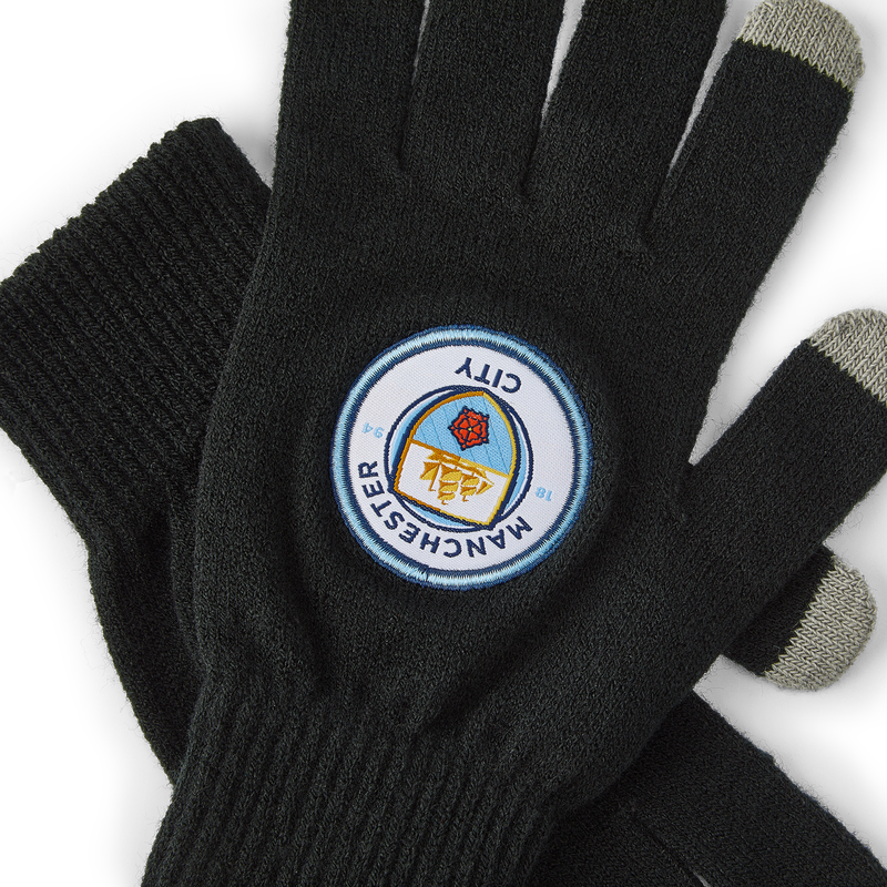 MCFC ADULTS TEXTING GLOVES - black