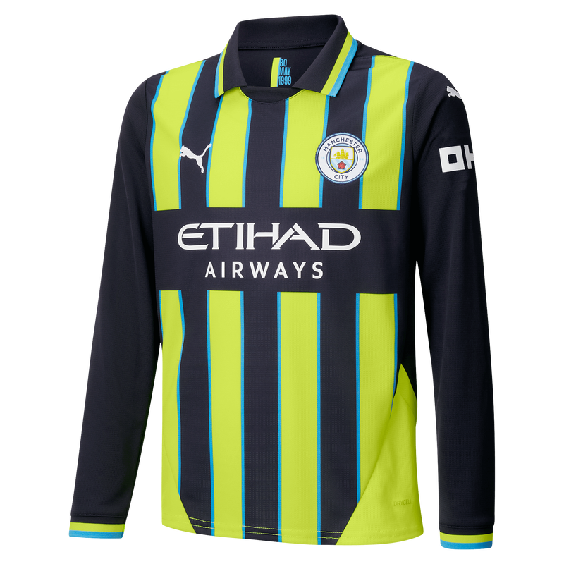 MCFC RP KIDS AWAY JERSEY LS - new navy