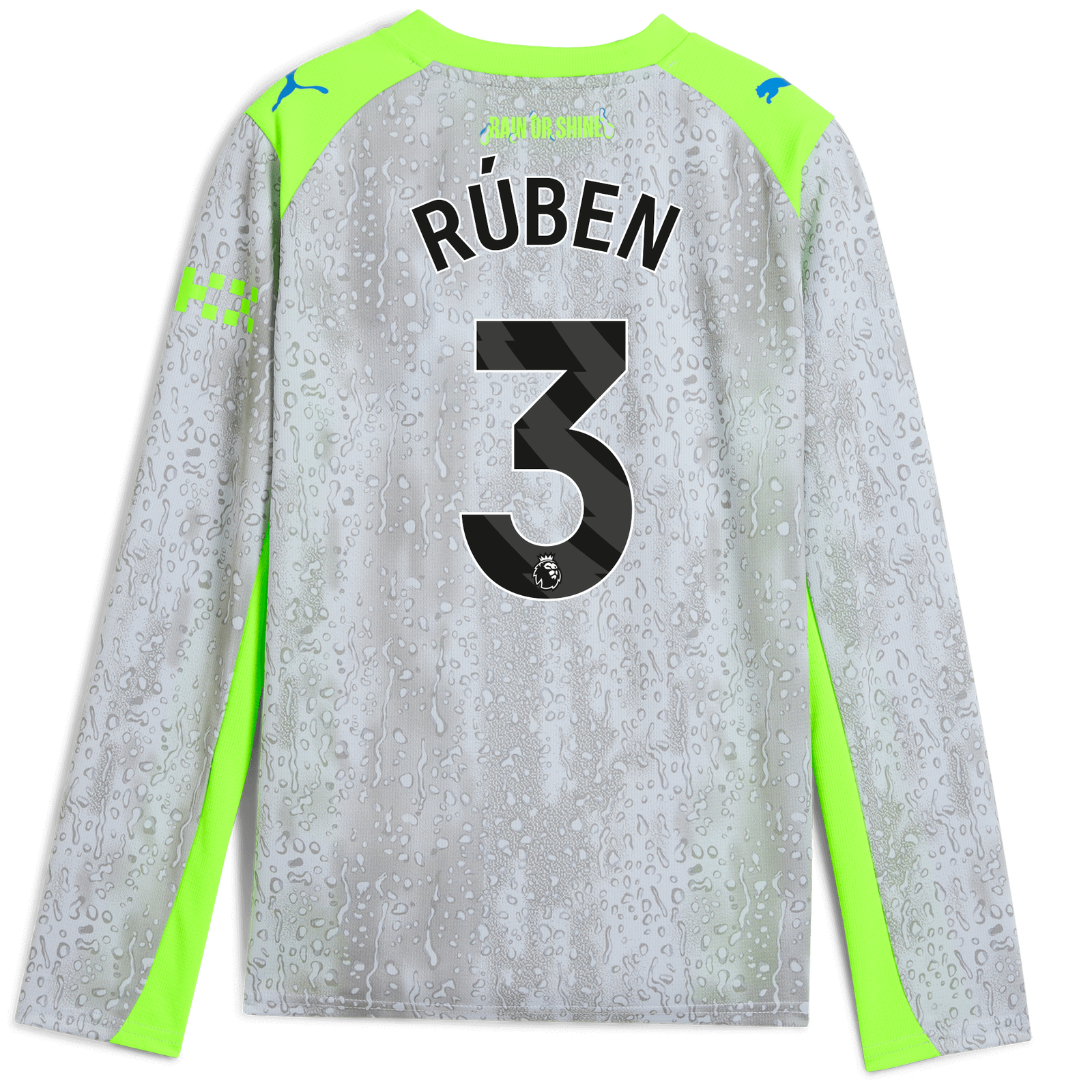 Kids' Manchester City Third Jersey 2025/26 Long Sleeve With