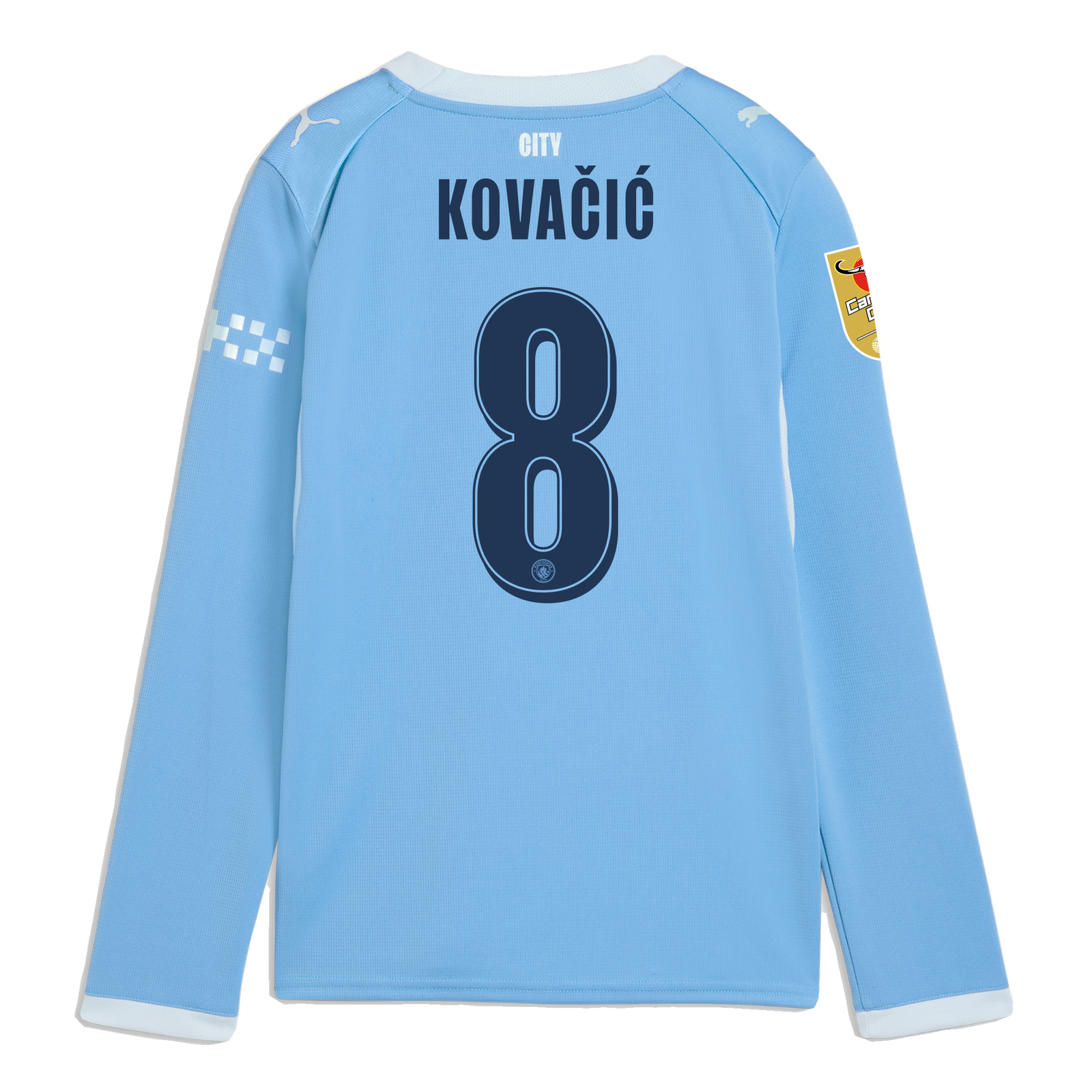 Kids' Manchester City Home Jersey 2026/27 Long Sleeve With KOVAČIĆ