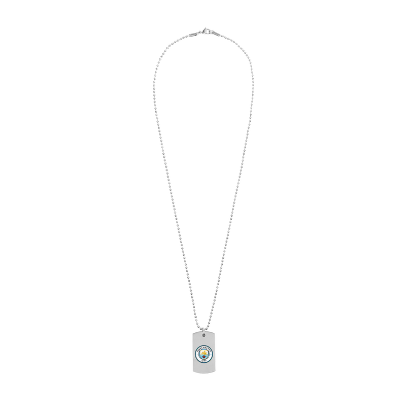 MCFC COL CREST DOGTAG & CHAIN - silver