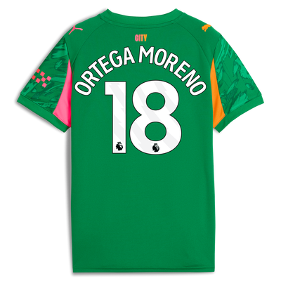 Maglia da portiere bambino Manchester City 2025/26 con stampa ORTEGA MORENO 18