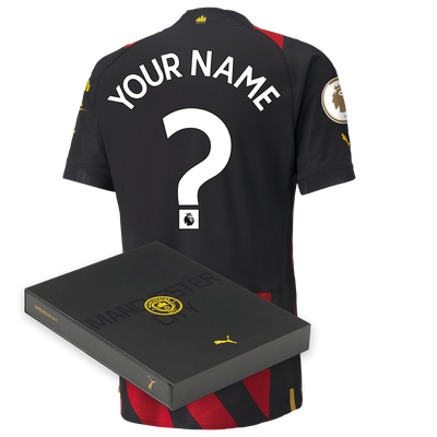 Camiseta Authentic 2ª Equipación Manchester City 2022/23 con estampado personalizada en caja de regalo