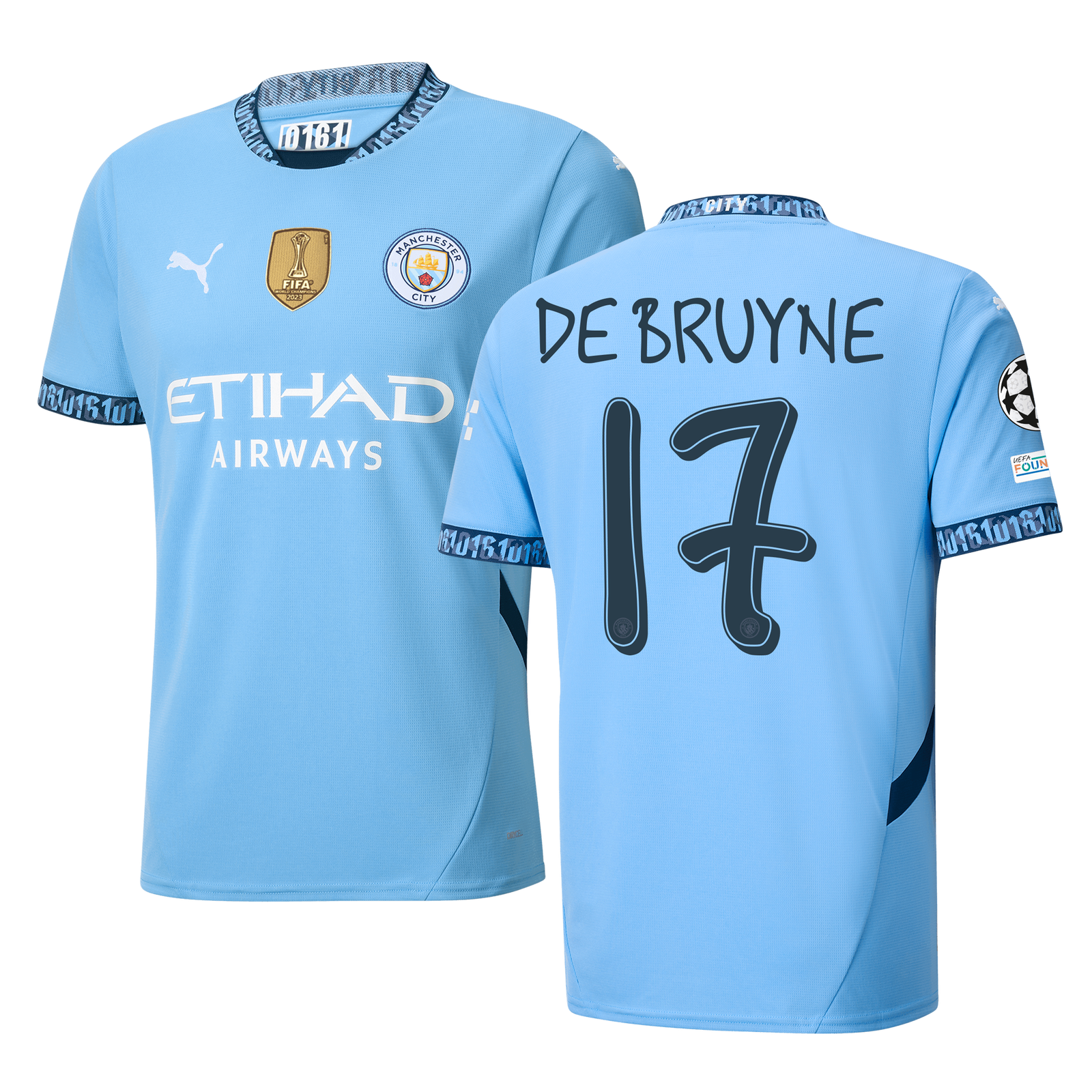 Manchester City Home Jersey 2024 25 With DE BRUYNE 17 Printing