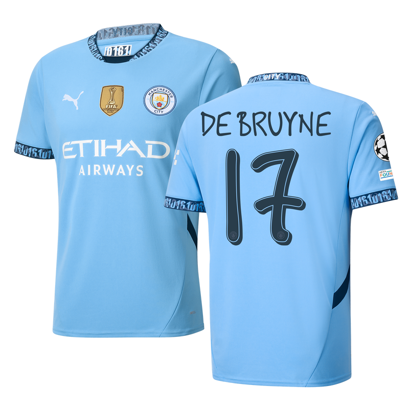 Manchester City Maglia Gara Home 2024 25 con stampa DE BRUYNE 17 Official Man City Store