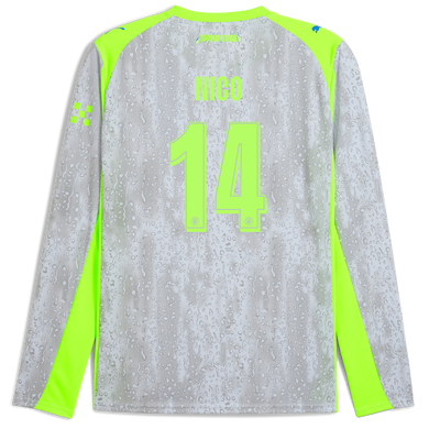 Manchester City 2025/26 Derde Shirt met lange mouwen met bedrukking van NICO 14 Printing