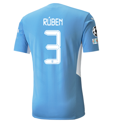 Manchester City Home Authentic Shirt 21/22 with Rúben Dias printing
