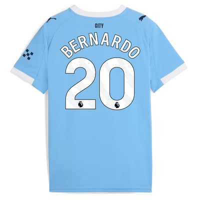 Maglia Home Manchester City 2025/26 per bambini con stampa BERNARDO 20