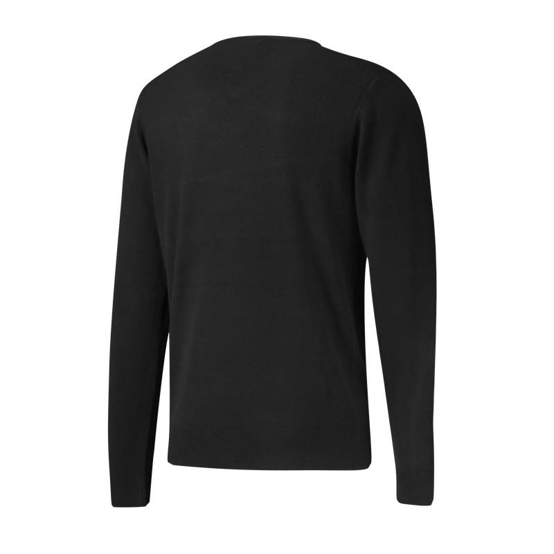 MCFC FW MENS KNIT V NECK JUMPER - black