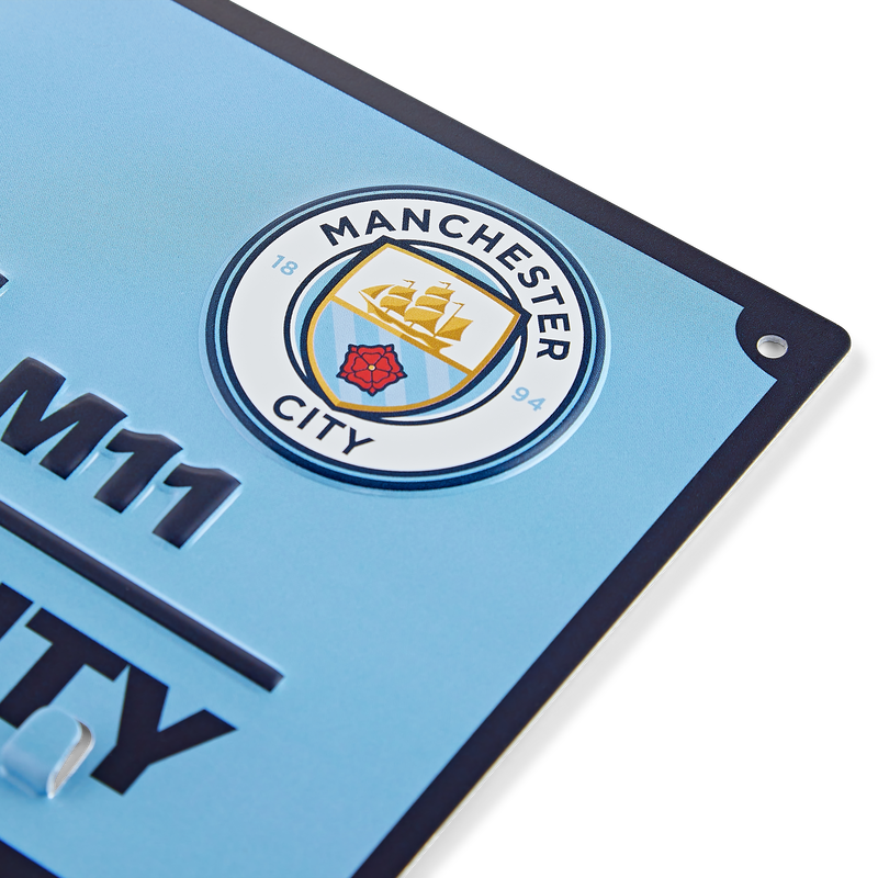 MCFC FW STREET SIGN KEYHOLDER - blue