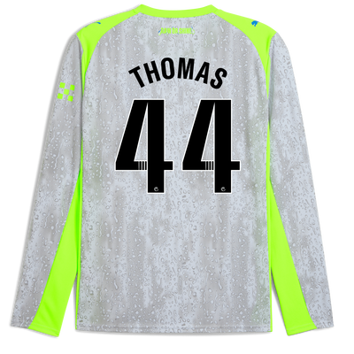 Manchester City Third Jersey 2025/26 Long Sleeve With THOMAS 44 Printing