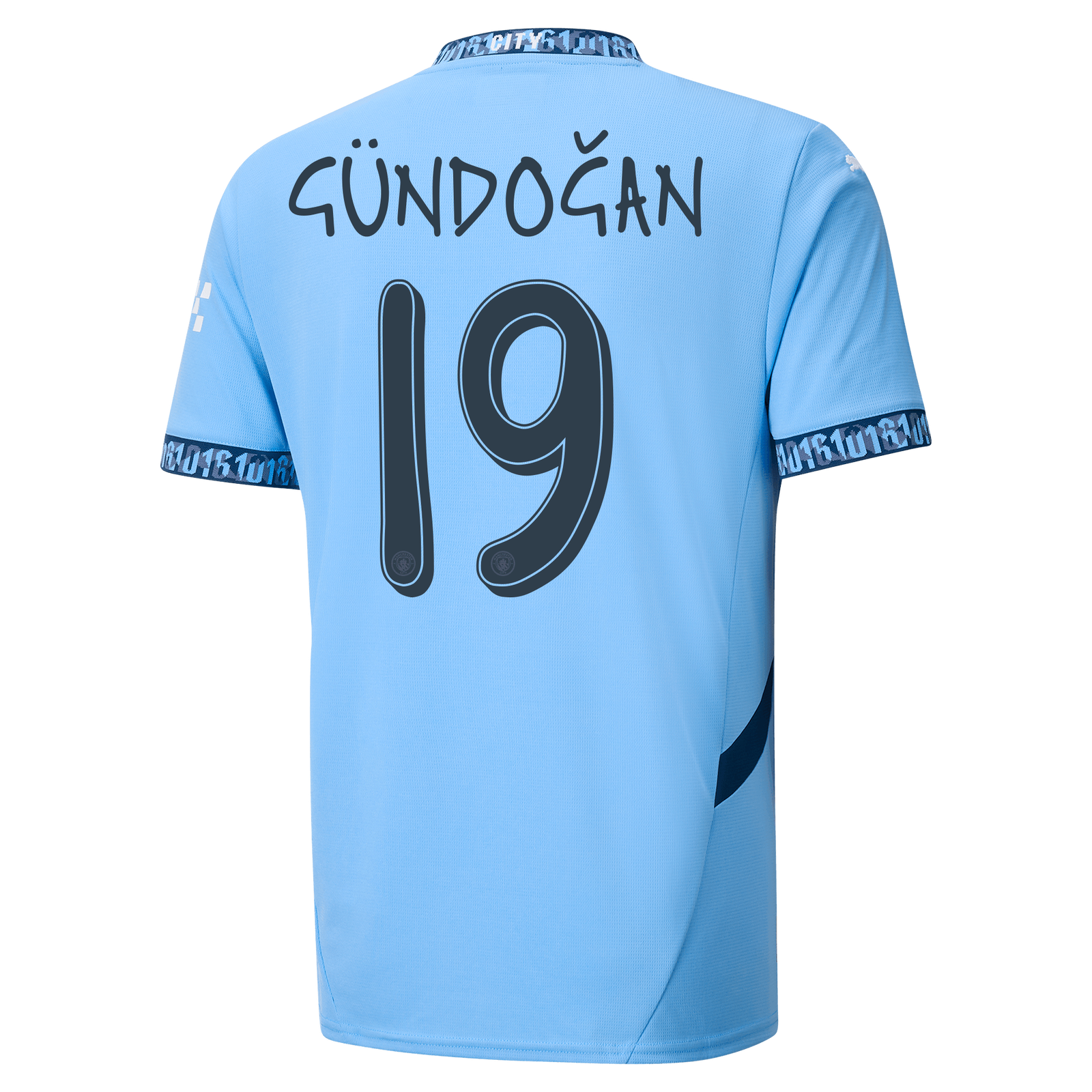 Manchester City Home Jersey 2024 25 With GUNDO AN 19 Printing Official Man City Store