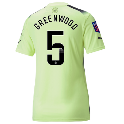 Damen Manchester City 3. Trikot 2022/23 mit GREENWOOD 5 aufdruck