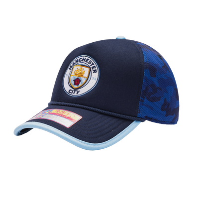 Gorra de camionero de camuflaje azul marino del Manchester City