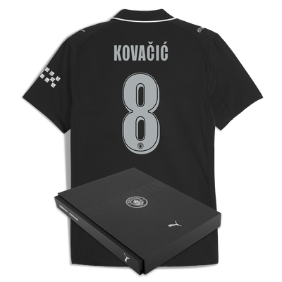 Manchester City Away Authentic Jersey 2025/26 With KOVAČIĆ 8 Printing in Gift Box