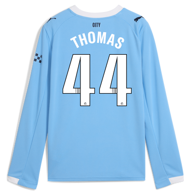 Maillot domicile manches longues enfant Manchester City 2025/26 avec impression THOMAS 44