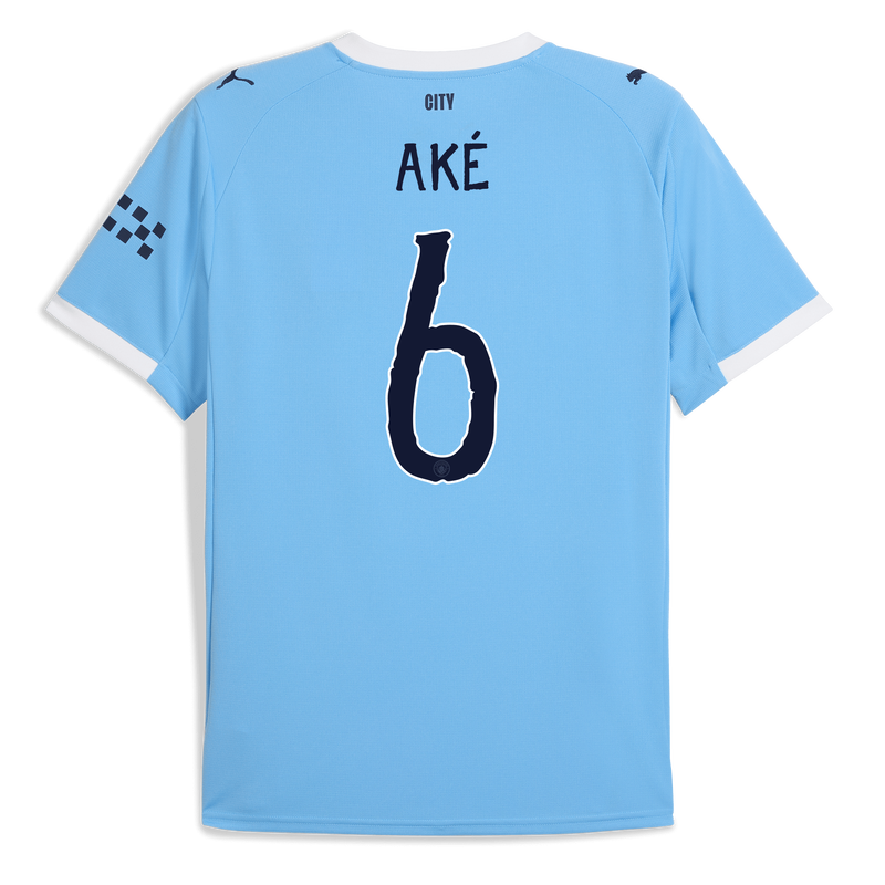 Man City Home Jersey 2025/26 With AKÉ 6 Printing  blue - Size 3XL from polyester for males  - Official Manchester City FC store