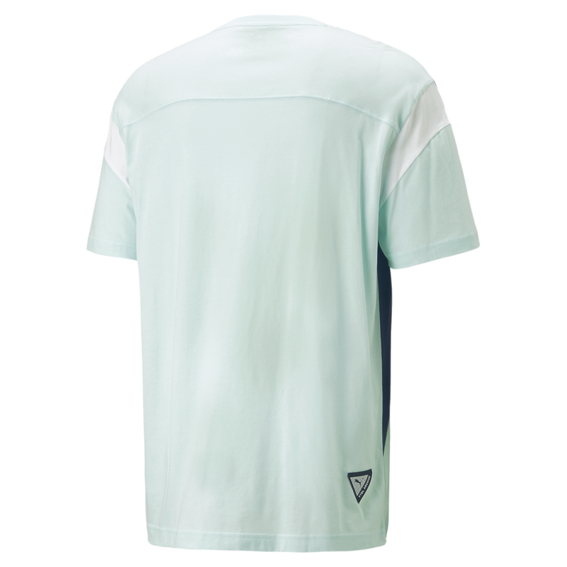 MCFC LW MENS FTBL ARCHIVE TEE - powder blue