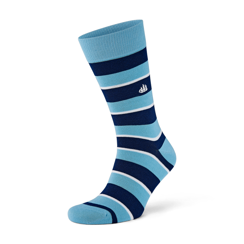 MCFC FW 3PK STRIPE SOCKS - blue