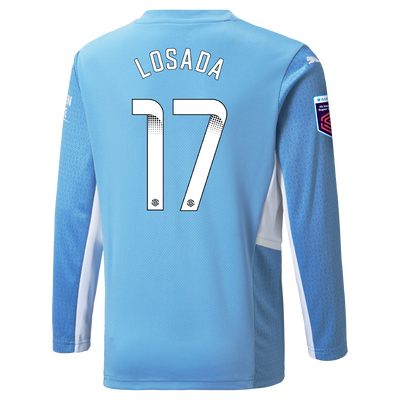 Manchester City Home Shirt Long Sleeve 21/22 with Vicky Losada printing