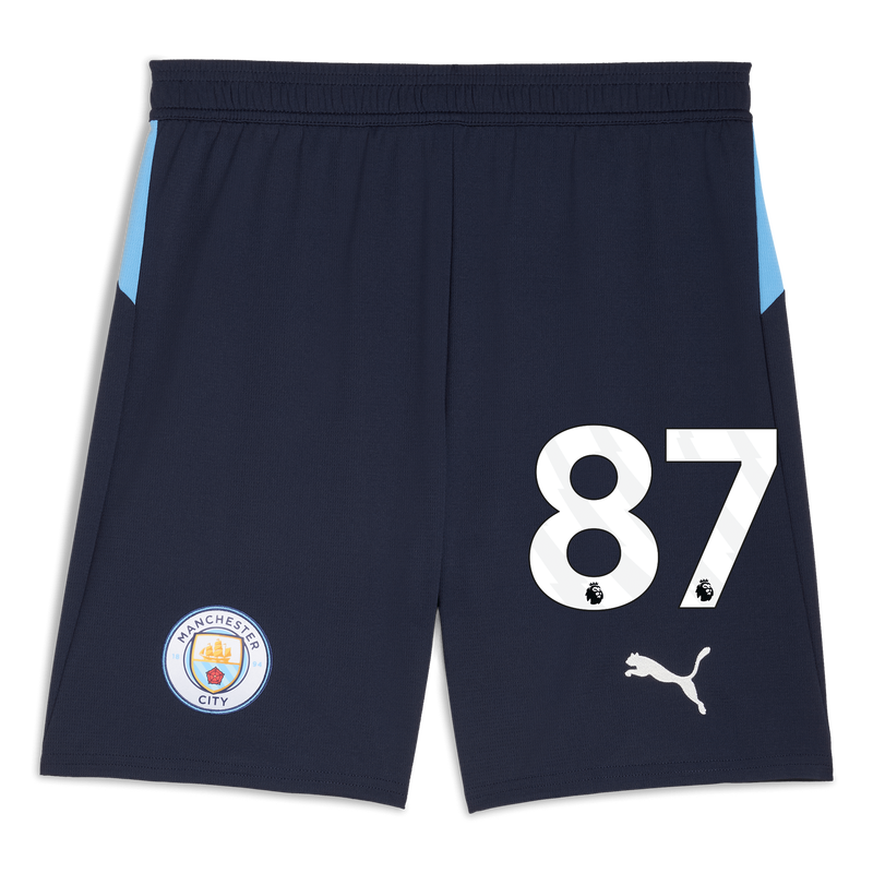 Man City Football Shorts 2025/26 with #87 navy - Size M from polyester for males  - Official Manchester City FC store