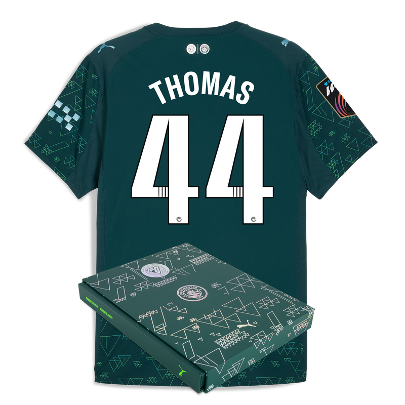 Man City EA SPORTS FC Authentic Jersey 2025/26 With THOMAS 44 Printing in Gift Box green - Check out all Manchester City t-shirts online