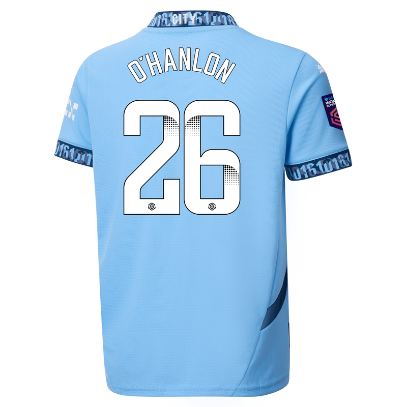 Kids' Man City Home Jersey 24/25 With O'HANLON 26 Printing  blue unisex - Size 13/14 from polyester  - Official Manchester City FC store