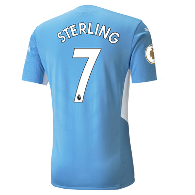 Manchester City Home Authentic Shirt 21/22 with Raheem Sterling printing