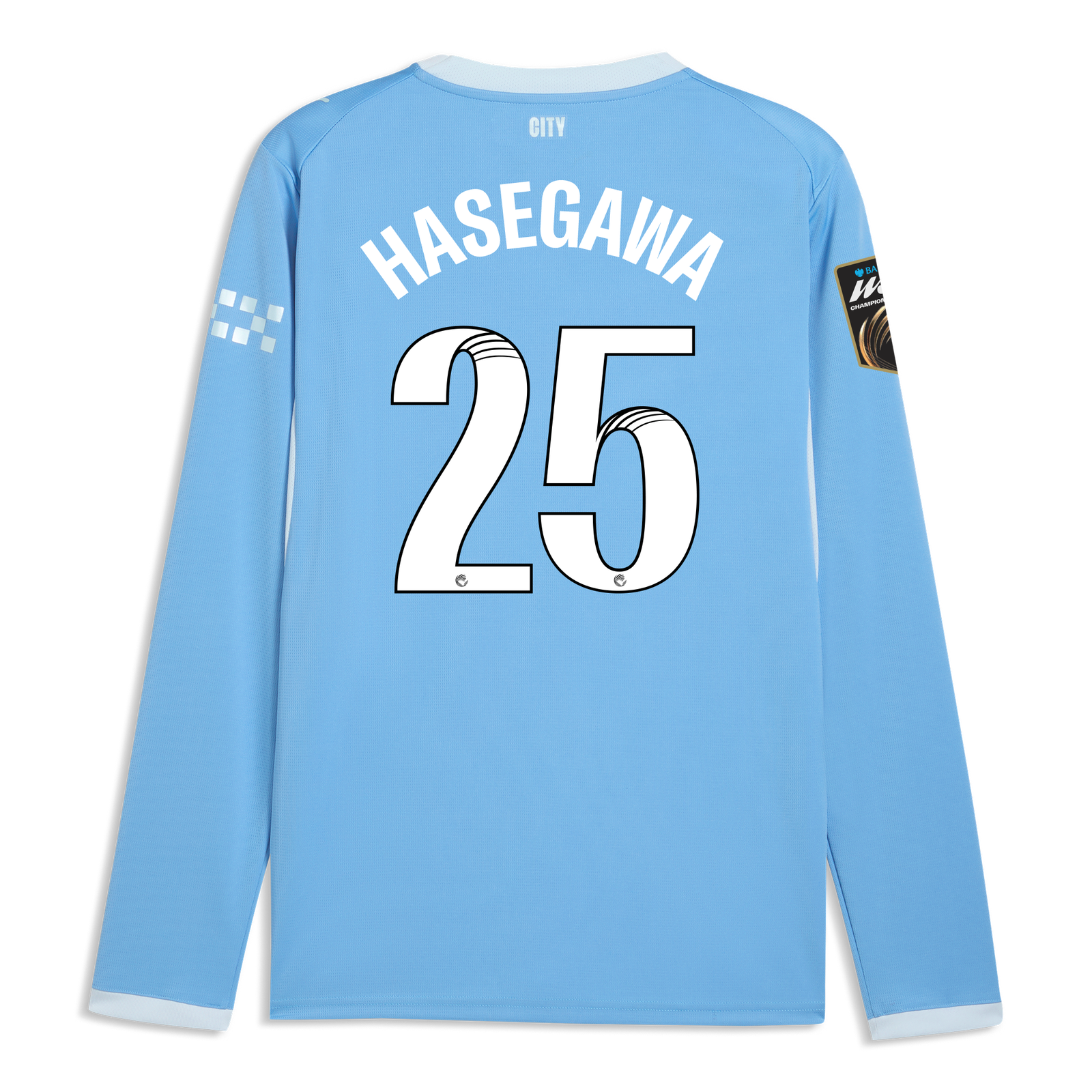 Manchester City Home Jersey 2026/27 Long Sleeve With HASEGAWA 25 