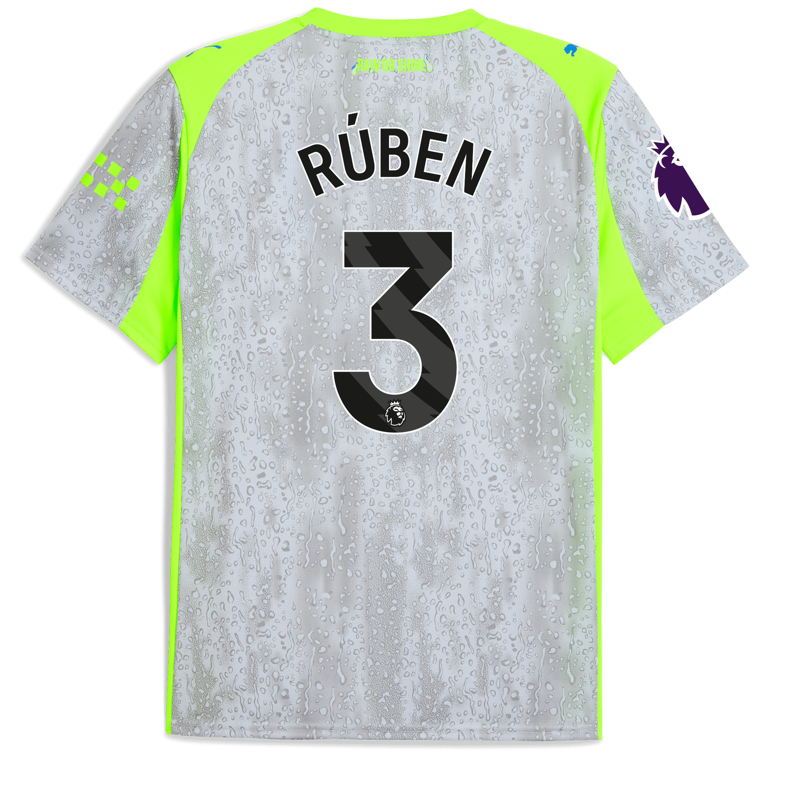 マンチェスター・シティ RÚBEN 3 シャツ Manchester City Third Jersey 2025/26 With RÚBEN 3 Printing