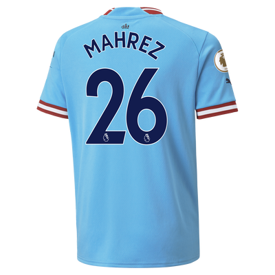 Manchester City Maglia Gara Home Bambino 2022/23 con stampa MAHREZ 26