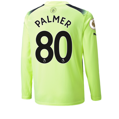 Kids' Manchester City Third Jersey 2022/23 long sleeve with PALMER 80 printing